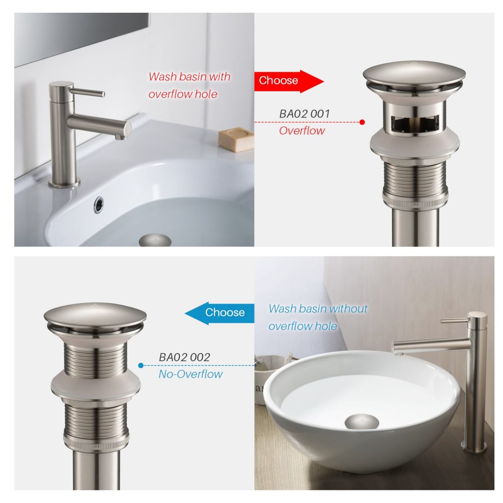 1-1/4″ Brass Pop up with NO Overflow – BA02 002