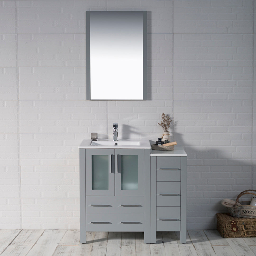 Sydney 36 Inch Vanity with Side Cabinet