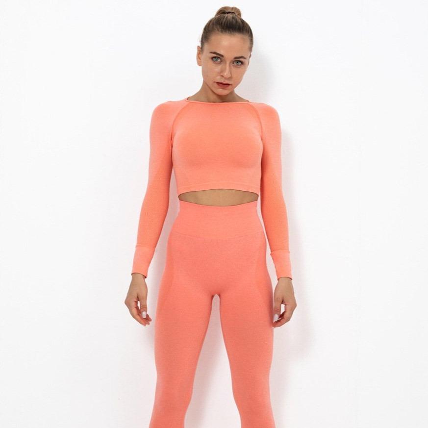 Astoria TEMPO Sleeved Crop - Bright Peach
