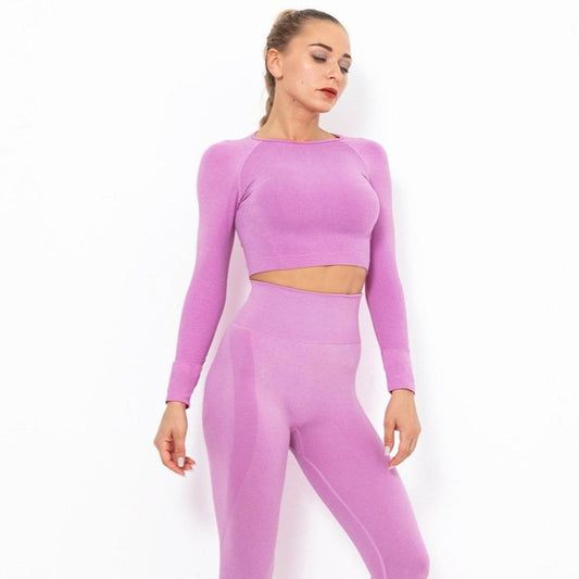 Astoria TEMPO Sleeved Sports Crop - Taffy Pink