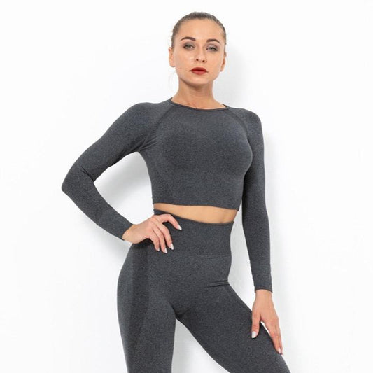 Astoria TEMPO Sleeved Crop - Charcoal