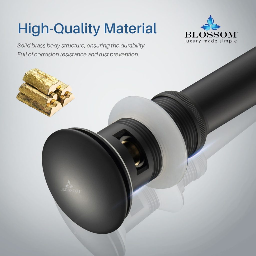 1-1/4” Brass Pop-up with Overflow – BA02 001