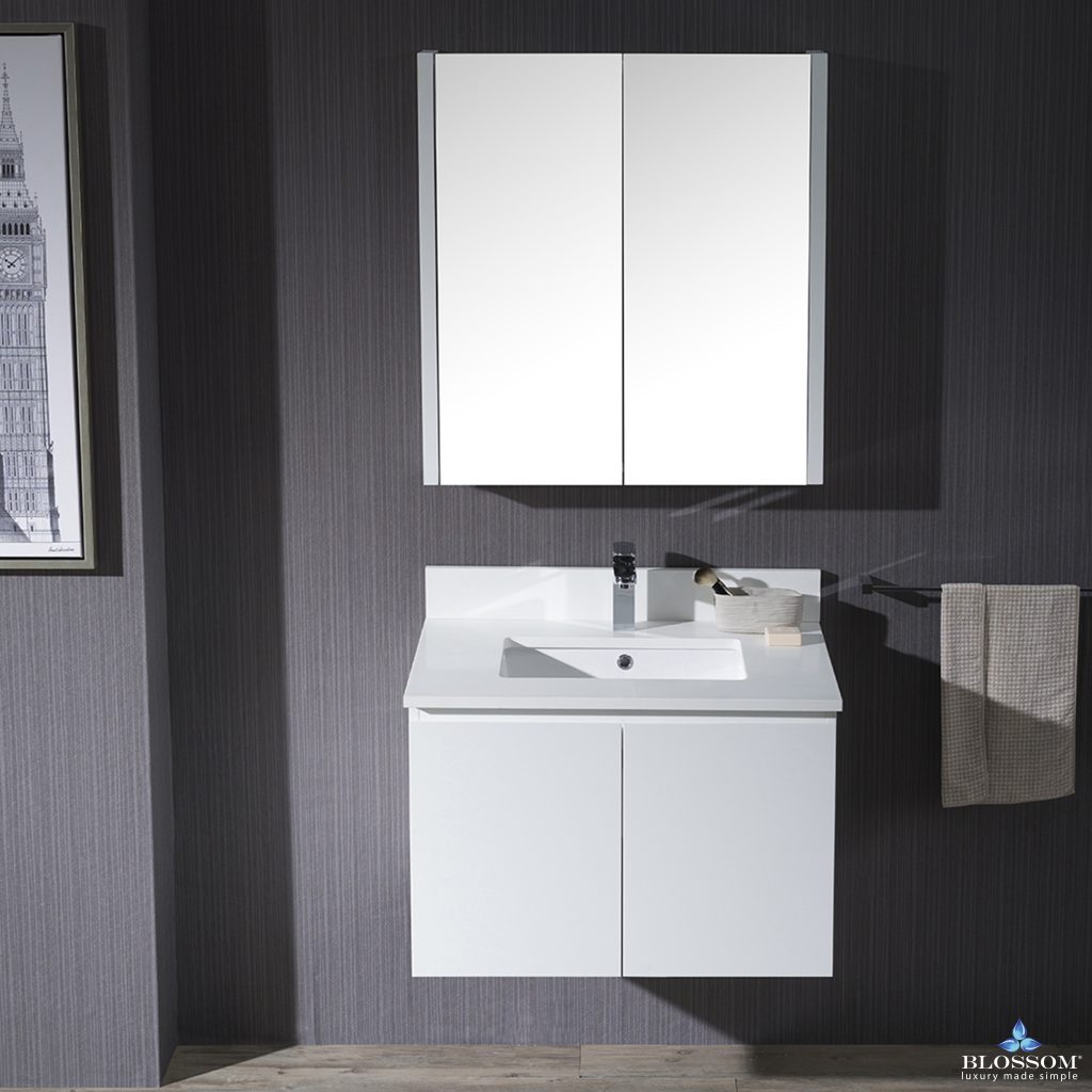 Monaco 30 Inch Vanity (Wall Hung, Chrome Legs, Wood Legs)