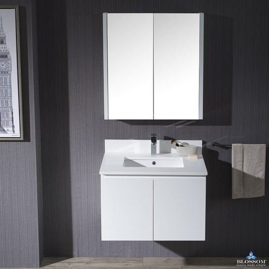 Monaco 30 Inch Vanity (Wall Hung, Chrome Legs, Wood Legs)