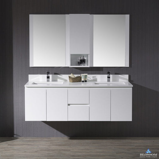 Monaco 60 Inch Wall Hungs Vanity
