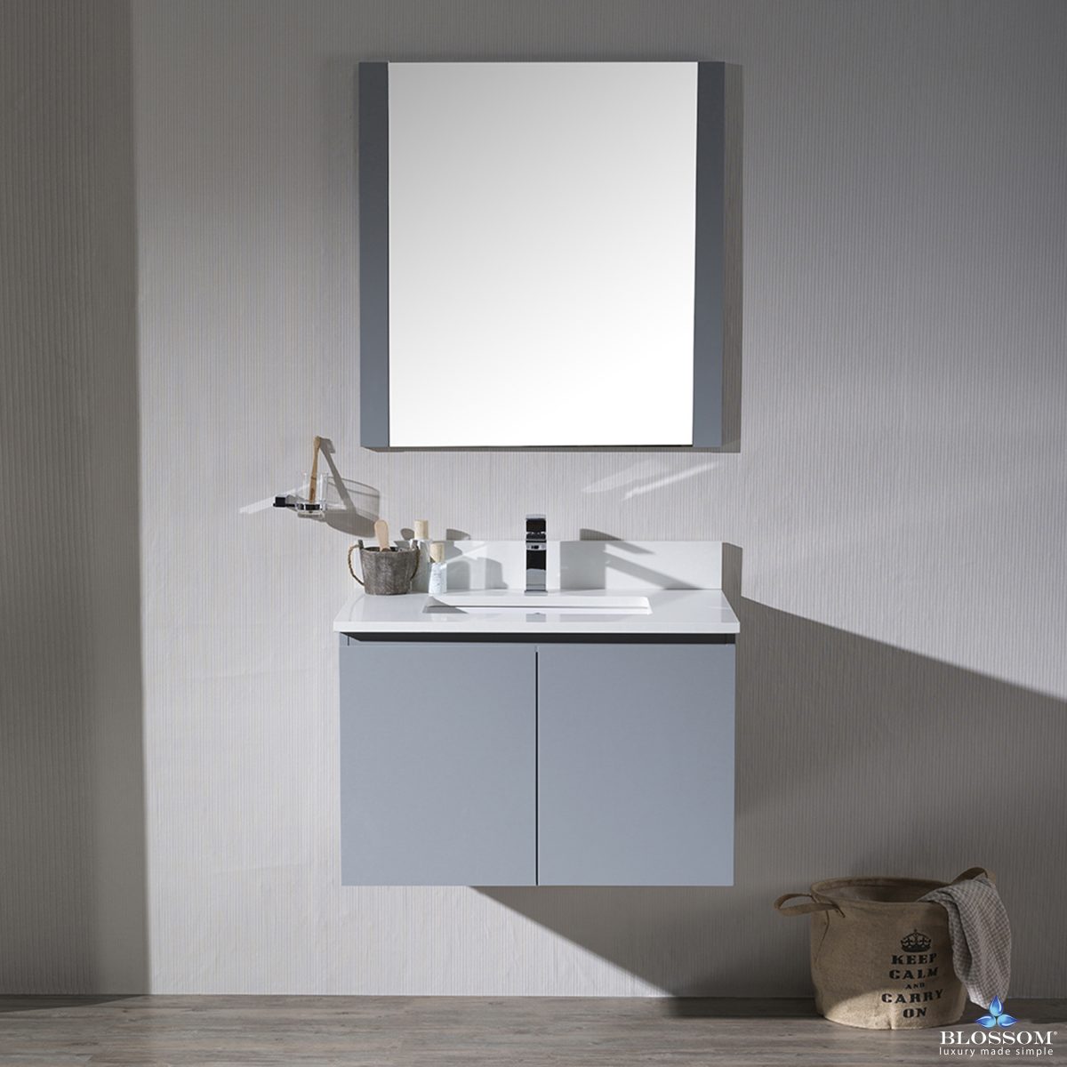 Monaco 30 Inch Vanity (Wall Hung, Chrome Legs, Wood Legs)