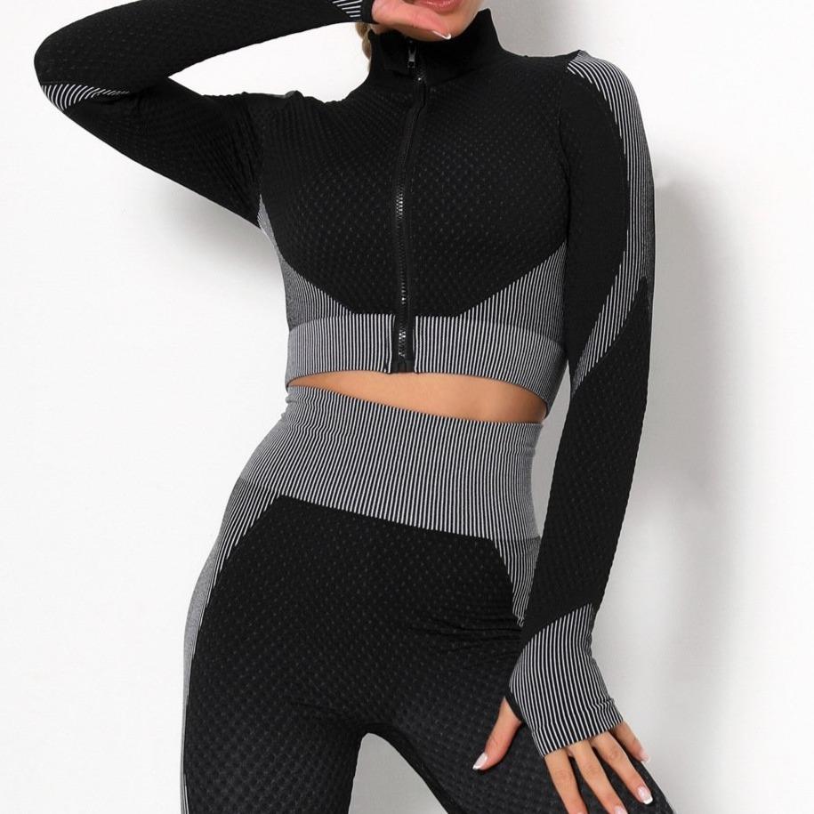 Astoria MOMENTUM Zip Crop - White/Black