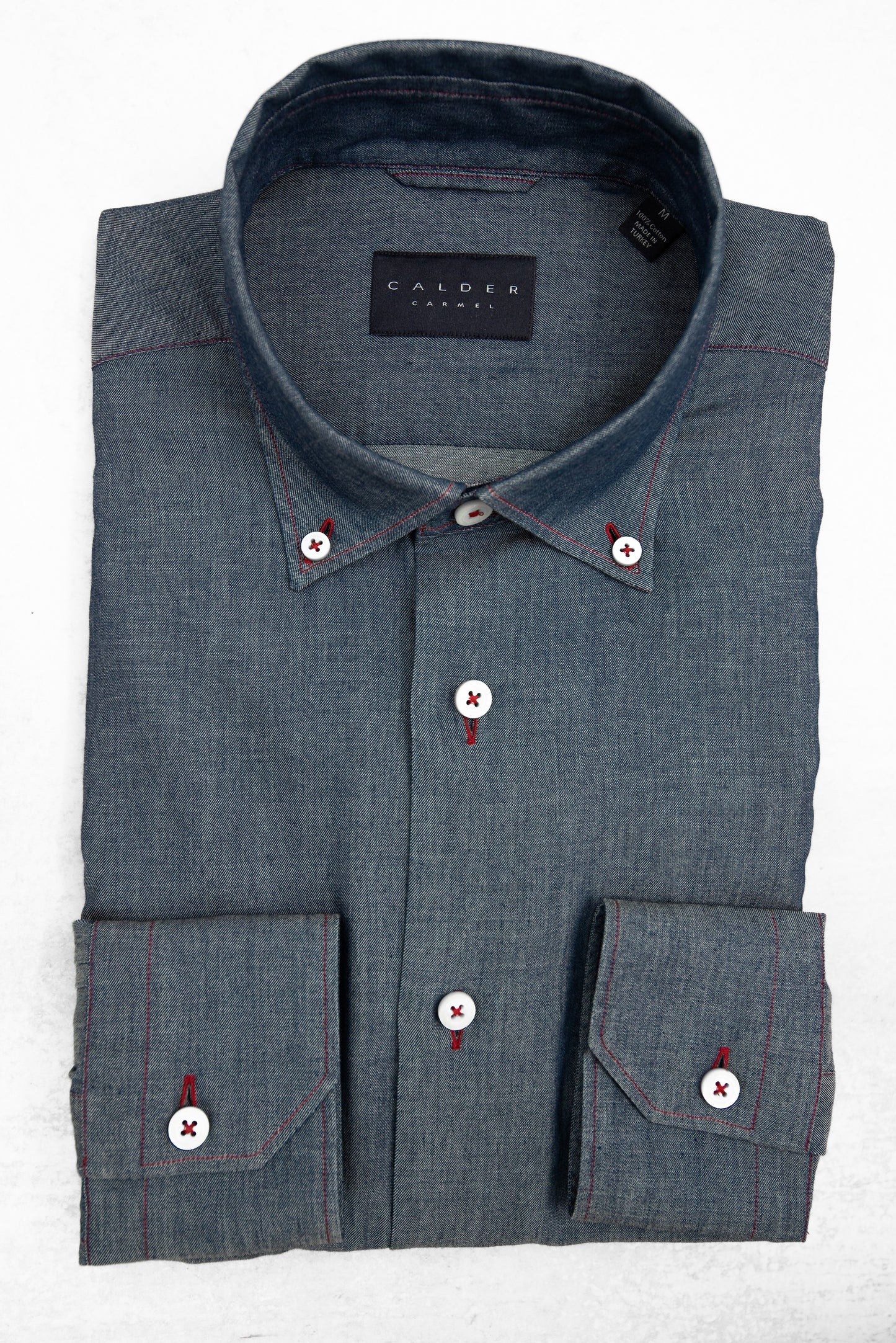 Calder Carmel Italian Indigo Zephir Twill in Chambray