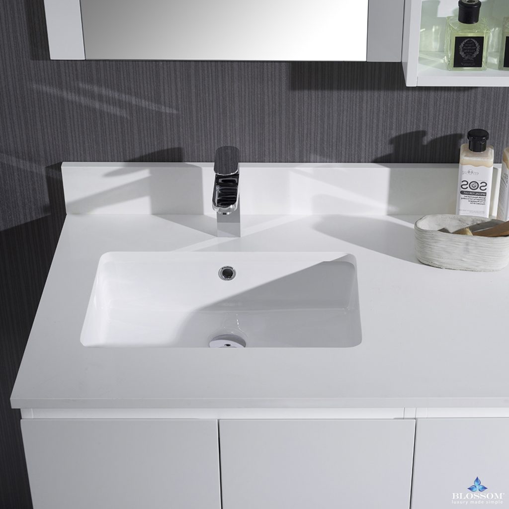 Monaco 36 Inch Vanity (Wall Hung, Chrome Legs, Wood Legs)