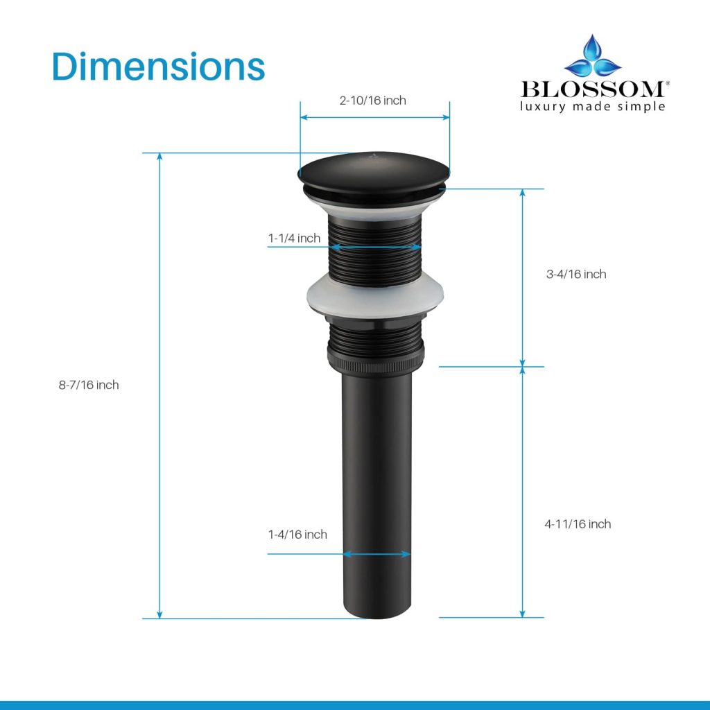 1-1/4″ Brass Pop up with NO Overflow – BA02 002