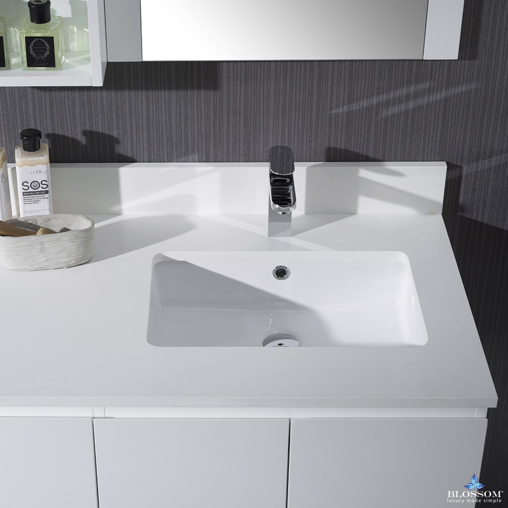Monaco 36 Inch Vanity (Wall Hung, Chrome Legs, Wood Legs)