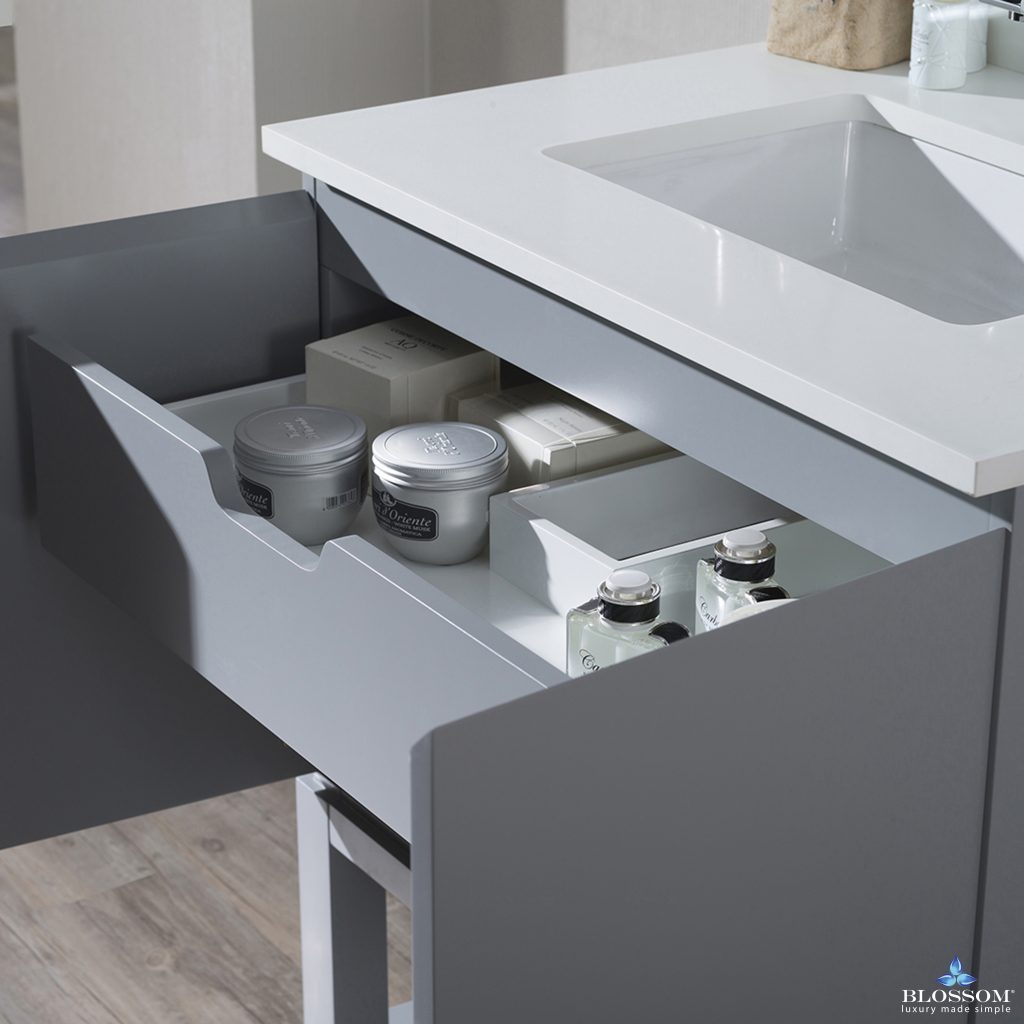 Monaco 30 Inch Vanity (Wall Hung, Chrome Legs, Wood Legs)