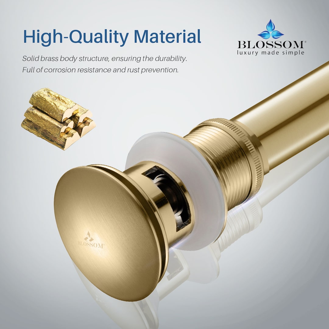 1-1/4” Brass Pop-up with Overflow – BA02 001