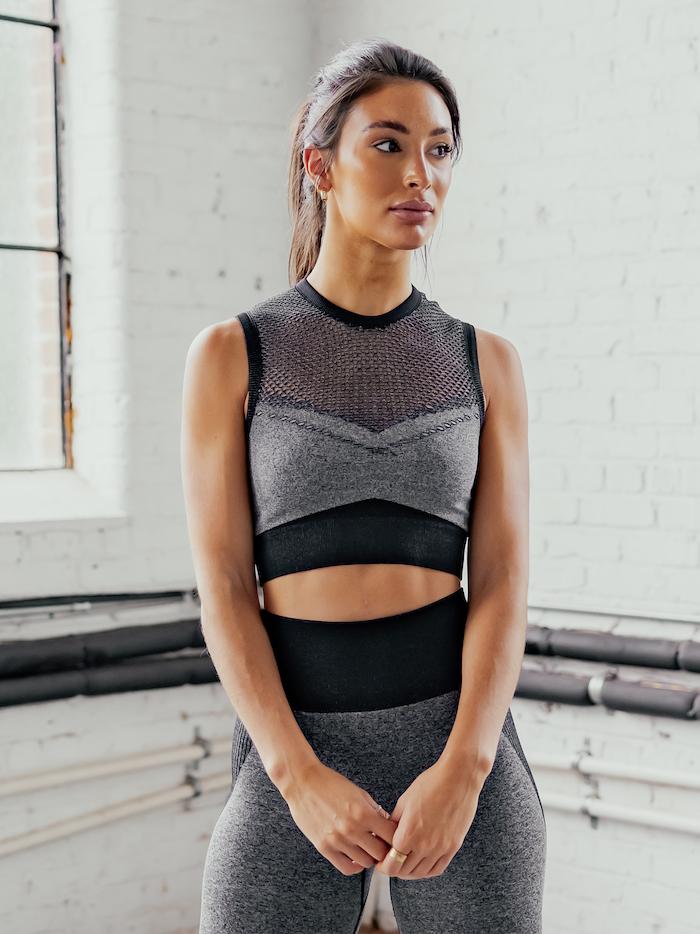 Astoria APEX Mesh Crop - Grey/Black