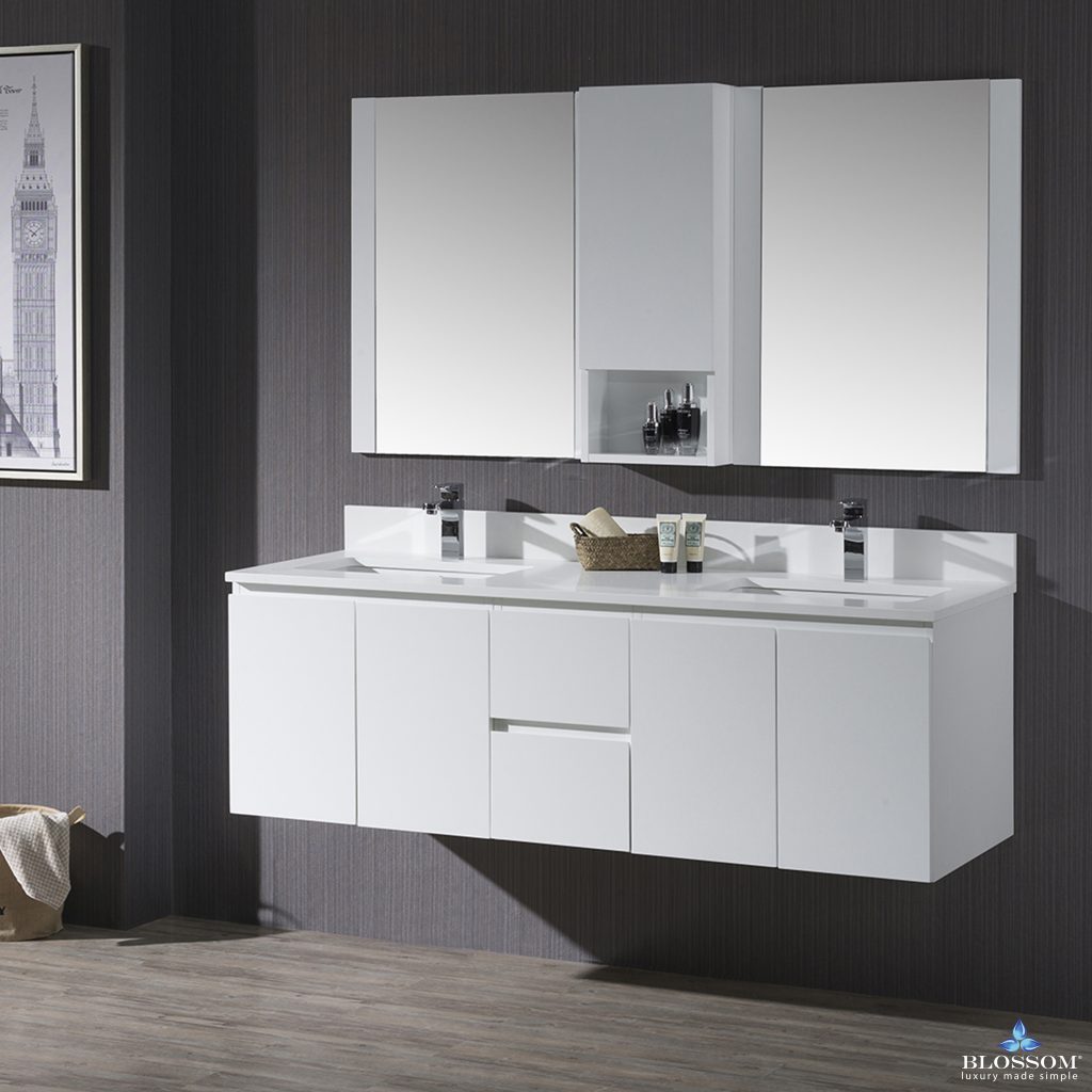 Monaco 60 Inch Wall Hungs Vanity