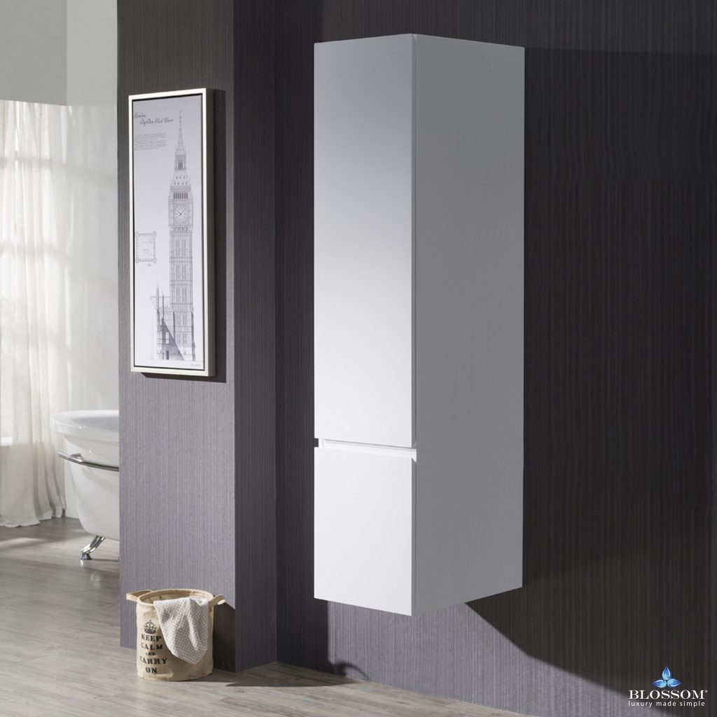 Monaco 15 Inch Wall Hung Linen Cabinet