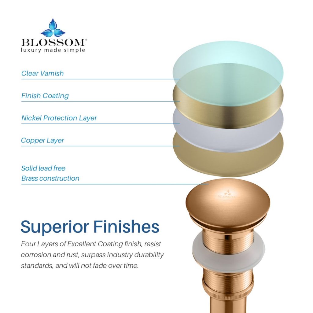 1-1/4″ Brass Pop up with NO Overflow – BA02 002