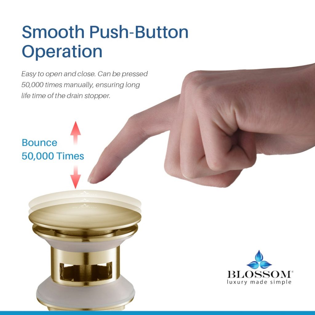 1-1/4” Brass Pop-up with Overflow – BA02 001
