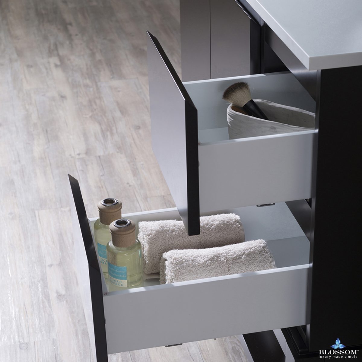 Monaco 36 Inch Vanity (Wall Hung, Chrome Legs, Wood Legs)