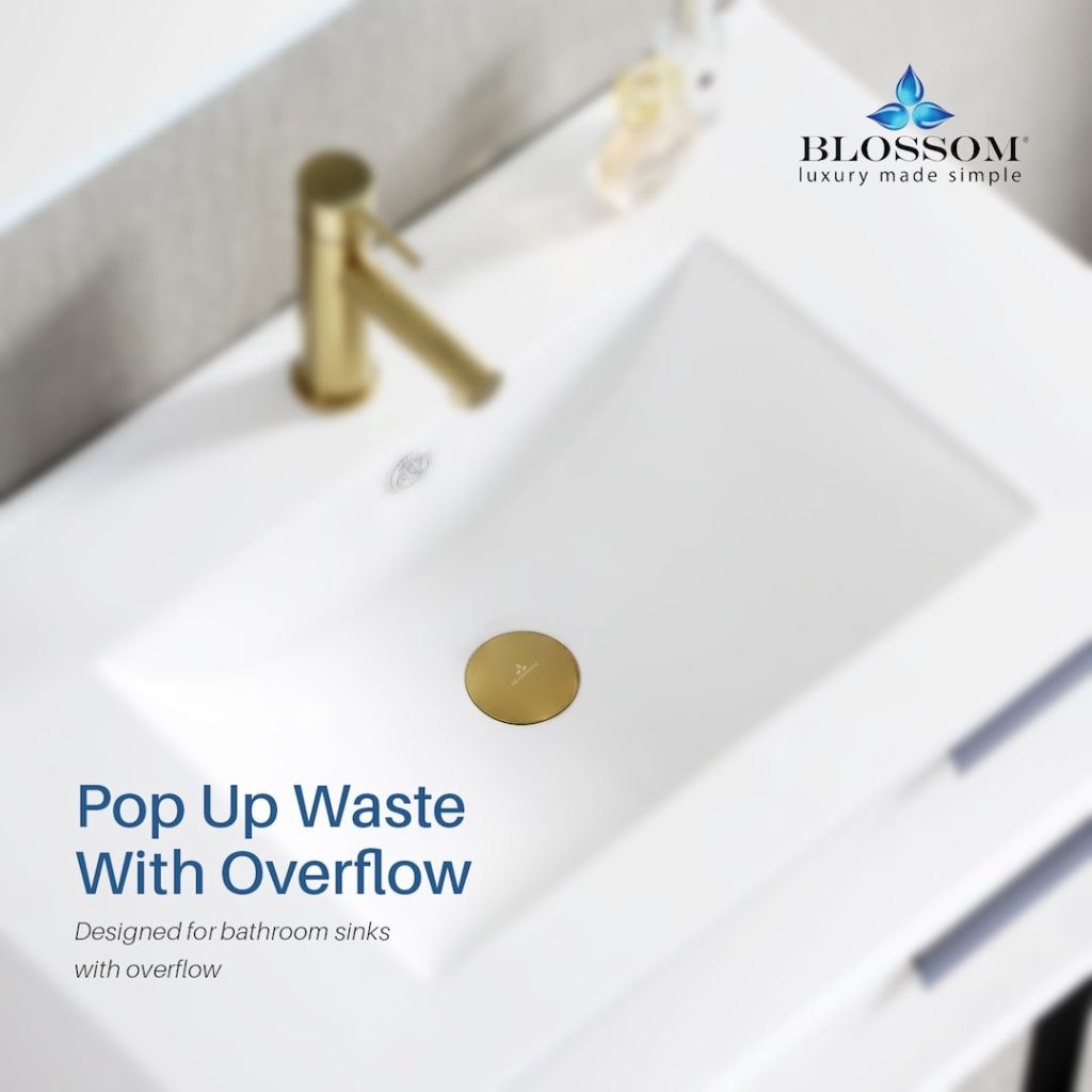 1-1/4” Brass Pop-up with Overflow – BA02 001