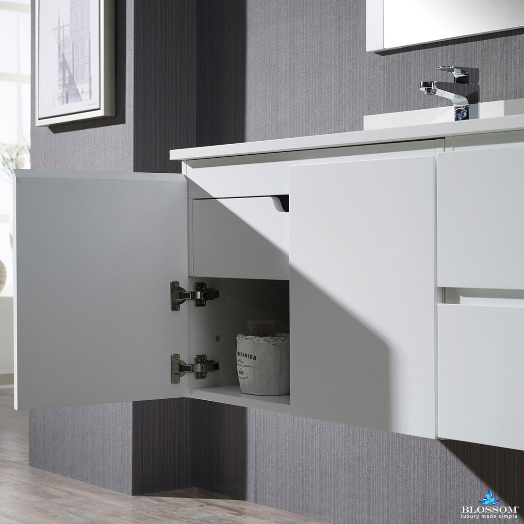 Monaco 42 Inch Vanity (Wall Hung, Chrome Legs, Wood Legs)