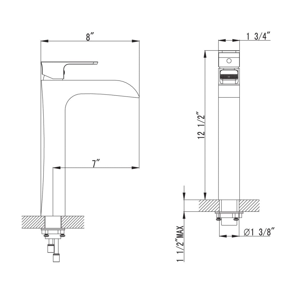 Single Handle Lavatory Faucet – Chrome – F01 104 01