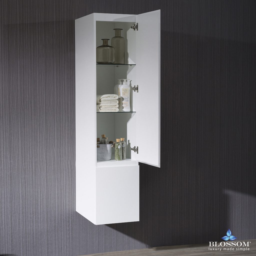 Monaco 15 Inch Wall Hung Linen Cabinet