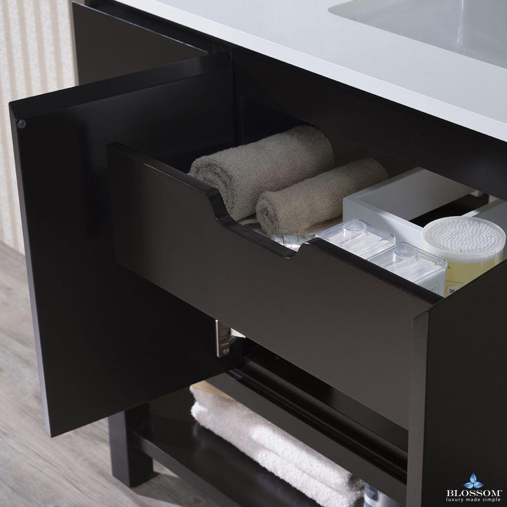 Monaco 36 Inch Vanity (Wall Hung, Chrome Legs, Wood Legs)