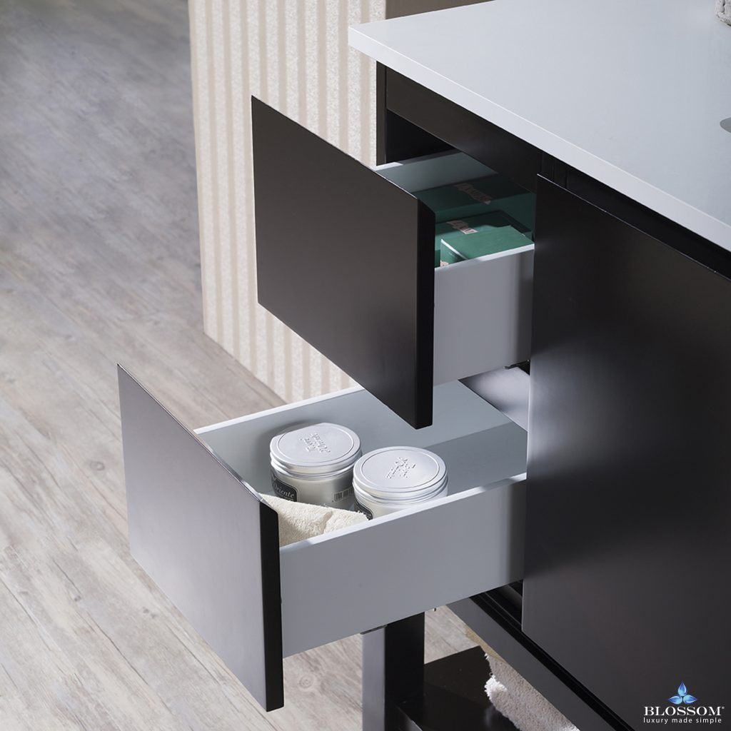 Monaco 36 Inch Vanity (Wall Hung, Chrome Legs, Wood Legs)