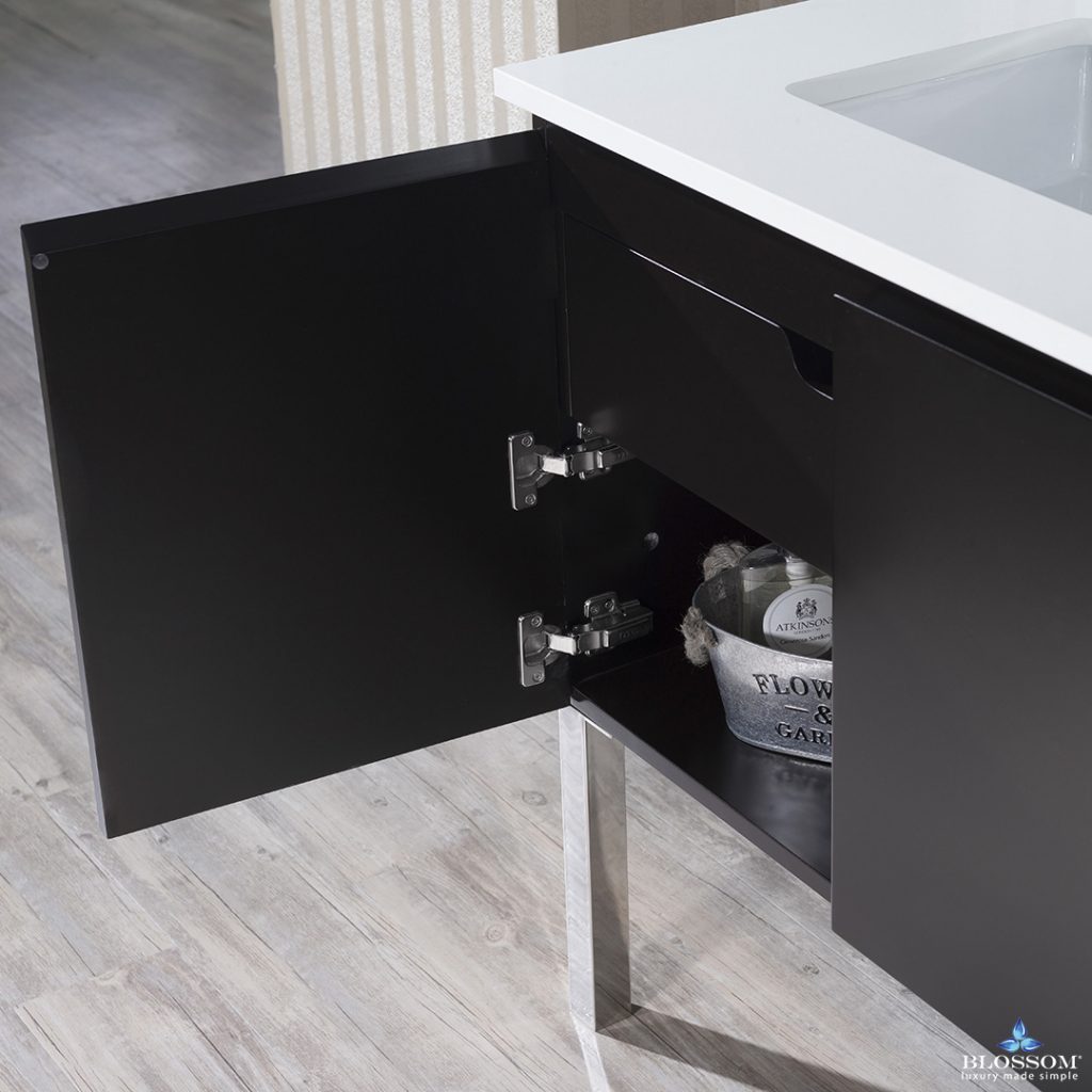 Monaco 42 Inch Vanity (Wall Hung, Chrome Legs, Wood Legs)