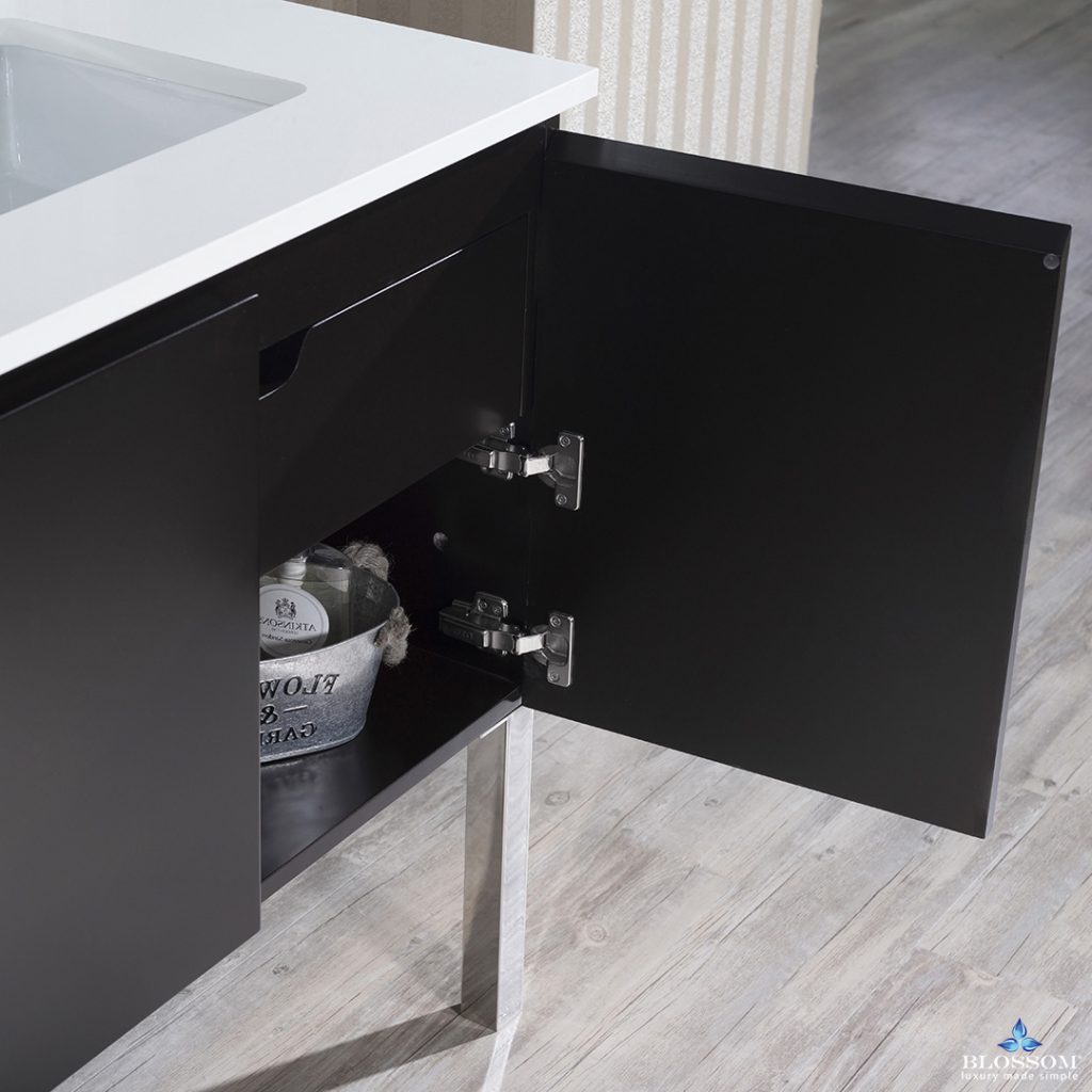 Monaco 42 Inch Vanity (Wall Hung, Chrome Legs, Wood Legs)