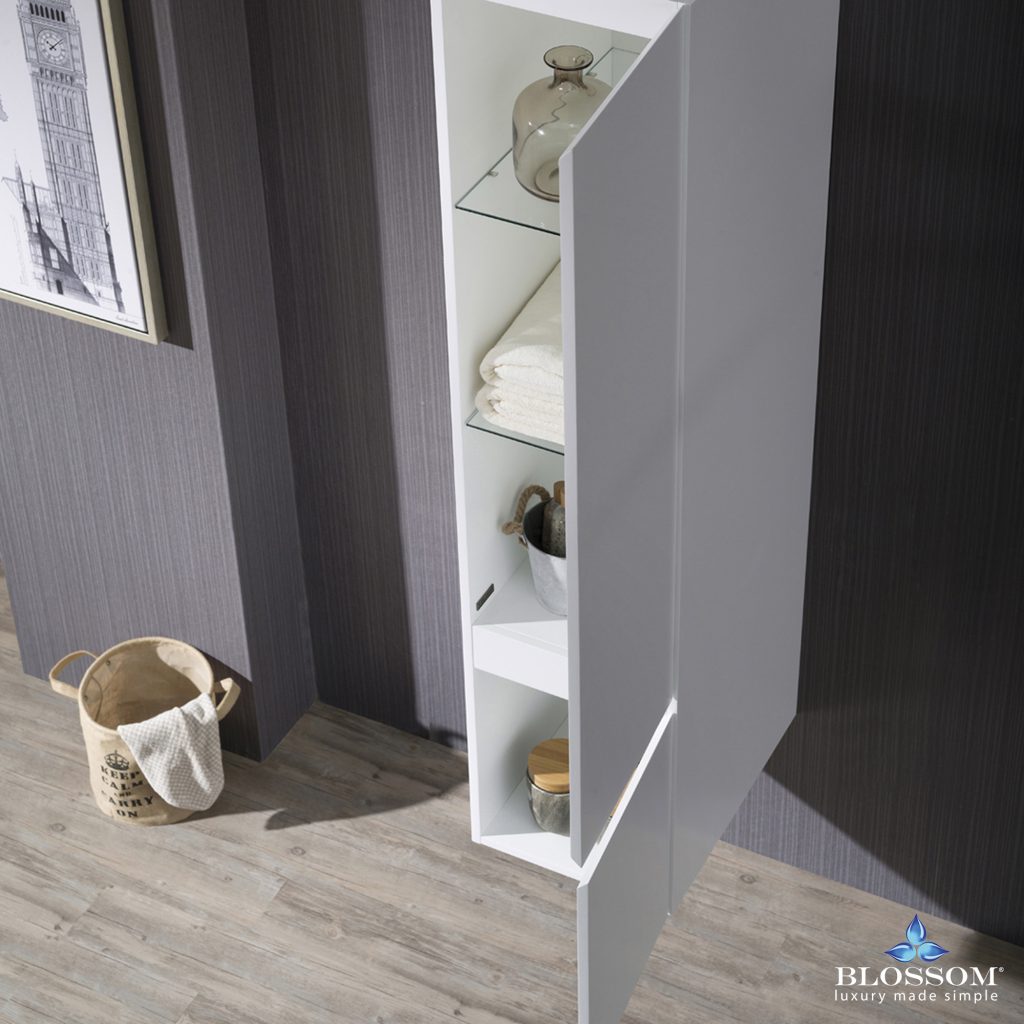 Monaco 15 Inch Wall Hung Linen Cabinet