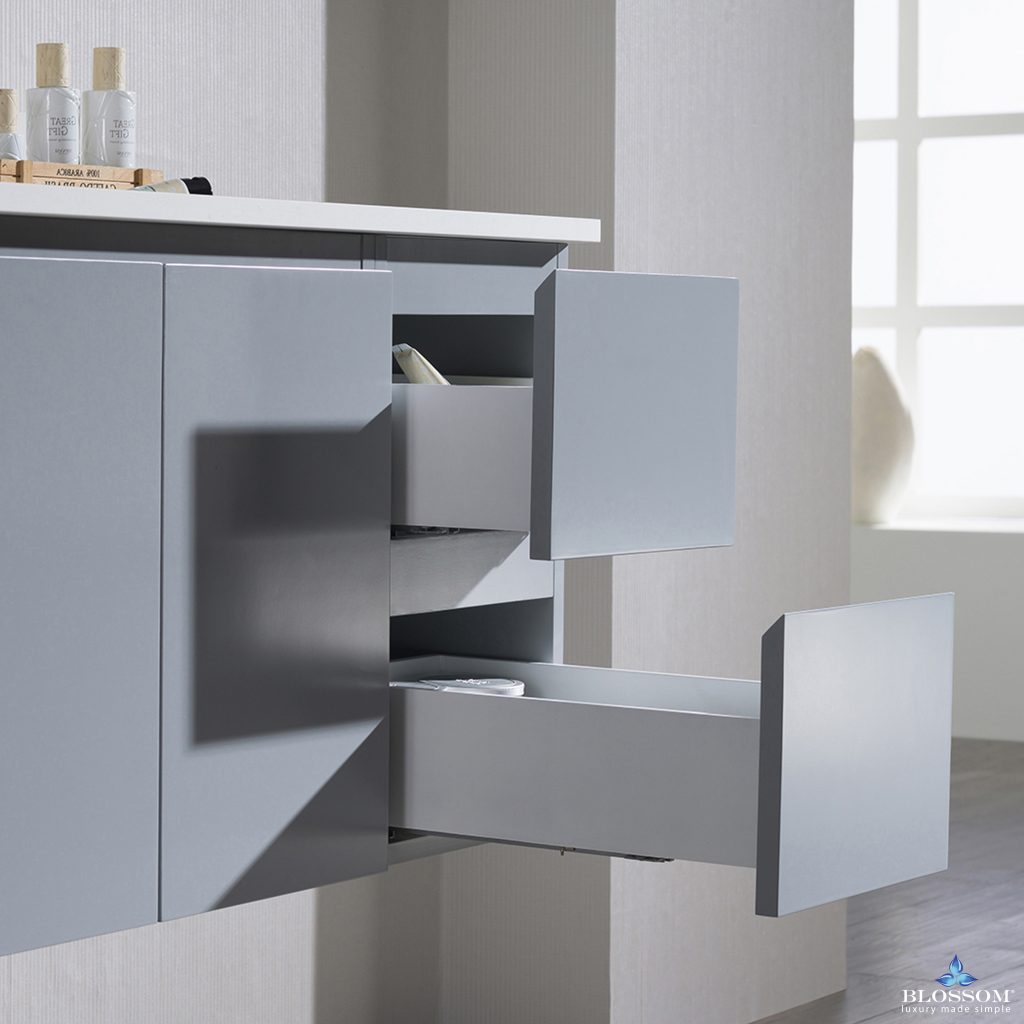 Monaco 36 Inch Vanity (Wall Hung, Chrome Legs, Wood Legs)