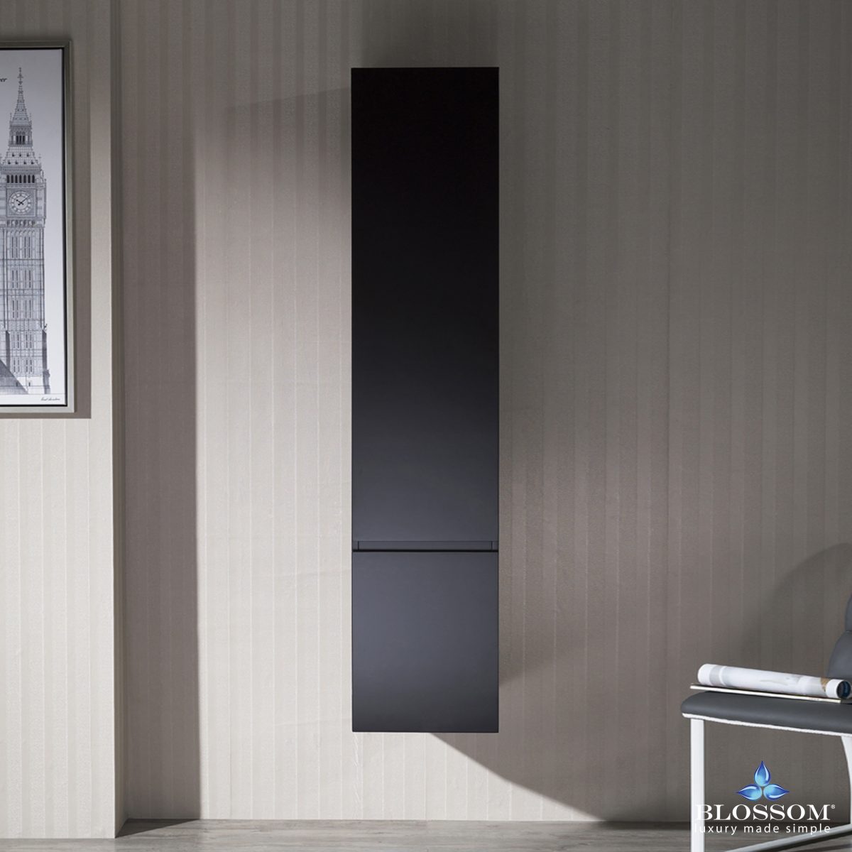 Monaco 15 Inch Wall Hung Linen Cabinet