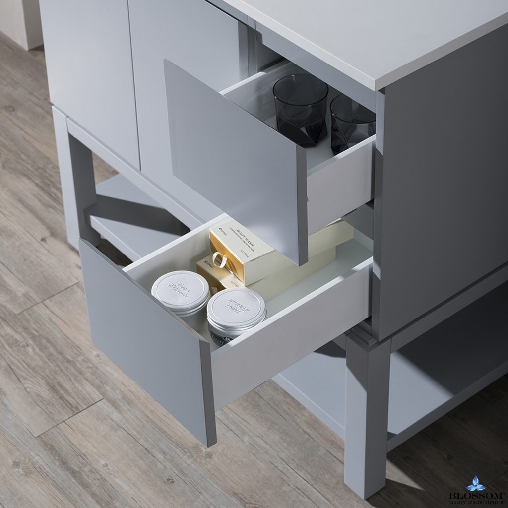 Monaco 36 Inch Vanity (Wall Hung, Chrome Legs, Wood Legs)