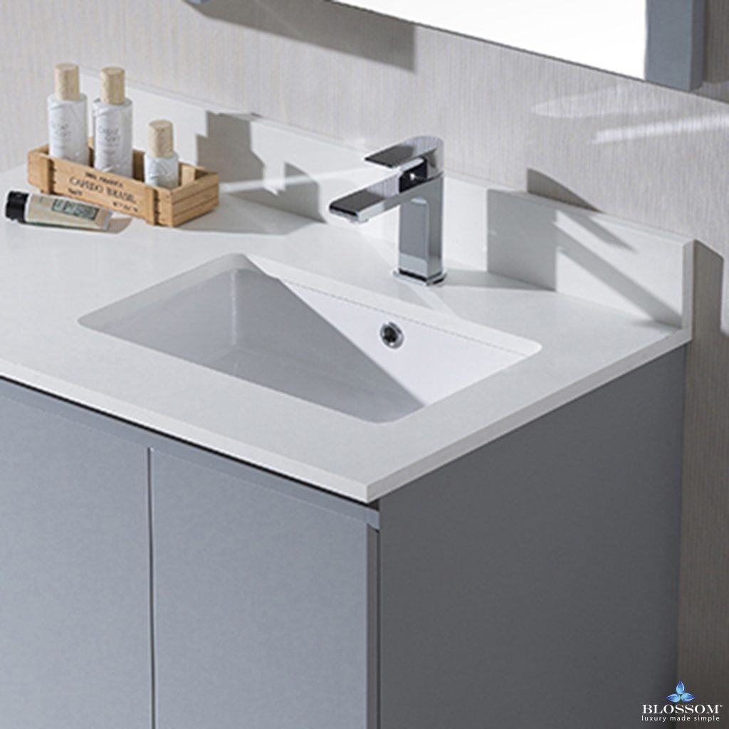 Monaco 36 Inch Vanity (Wall Hung, Chrome Legs, Wood Legs)