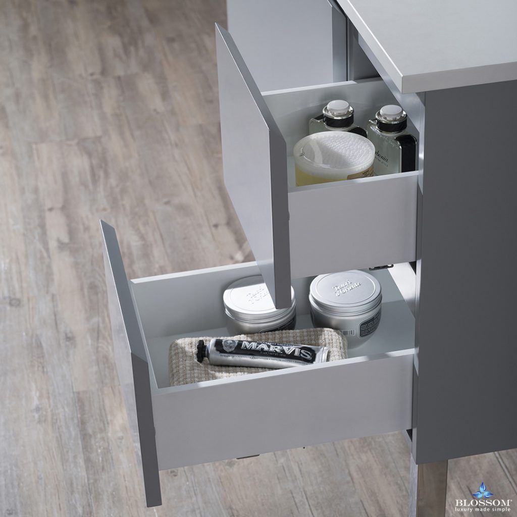 Monaco 42 Inch Vanity (Wall Hung, Chrome Legs, Wood Legs)