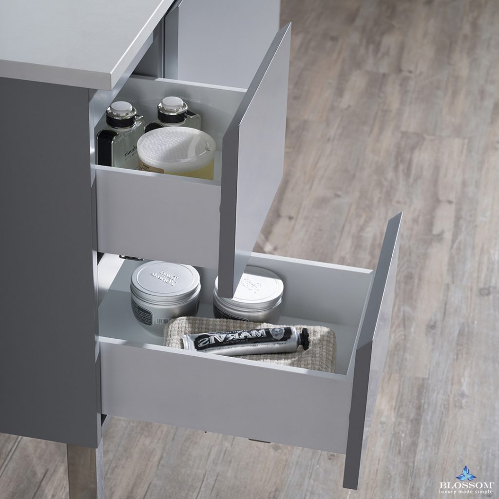 Monaco 42 Inch Vanity (Wall Hung, Chrome Legs, Wood Legs)