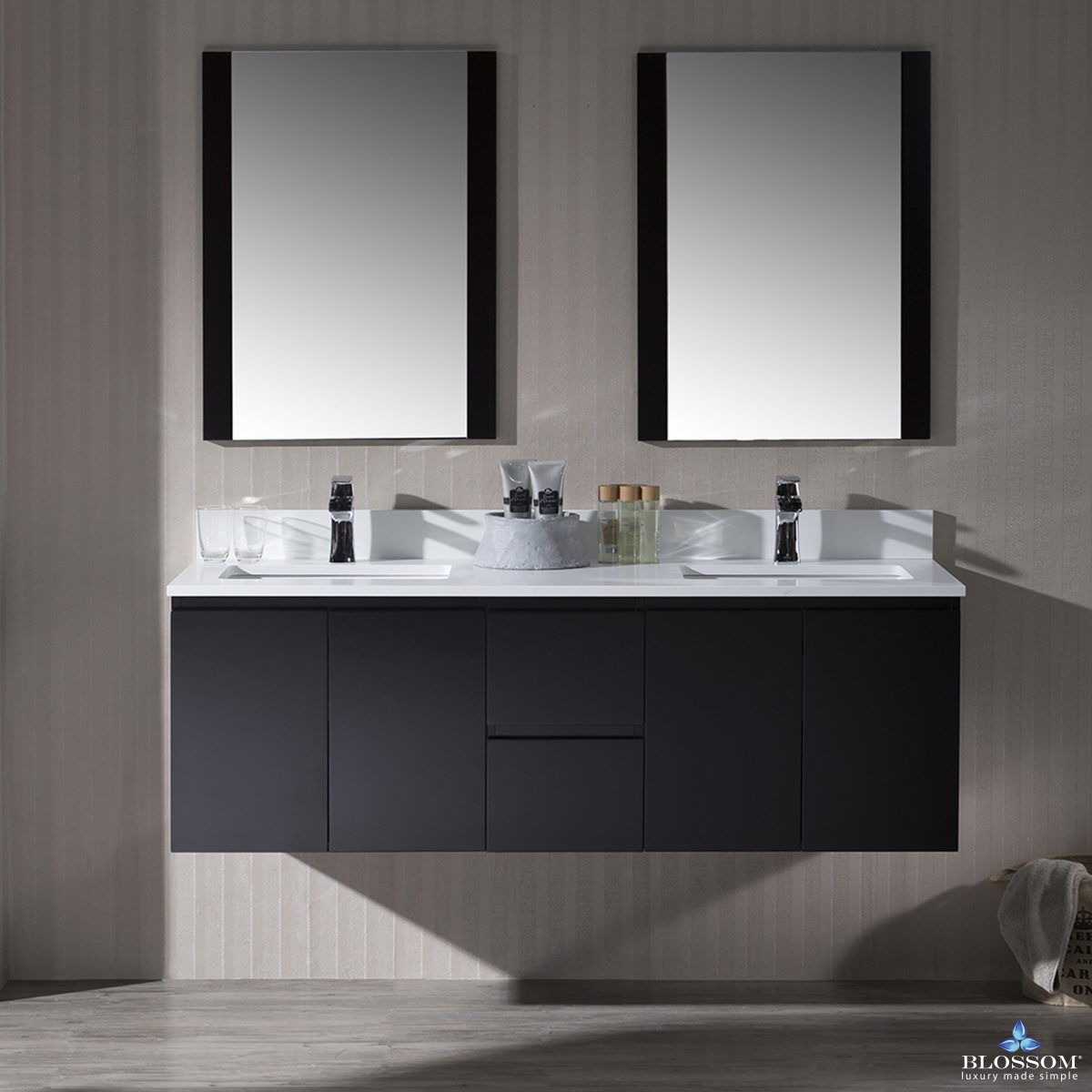 Monaco 60 Inch Wall Hungs Vanity