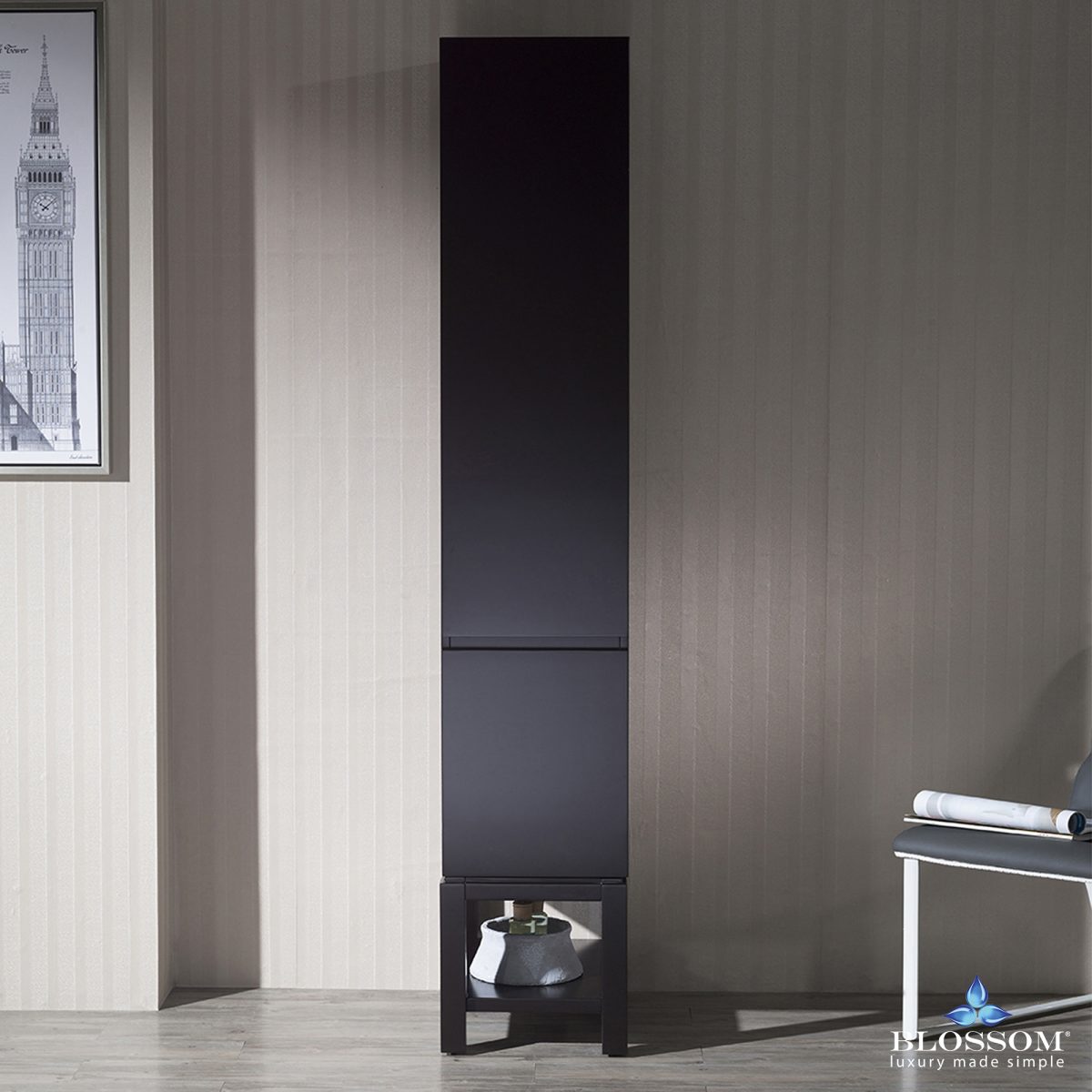 Monaco 15 Inch Linen Cabinet with Legs