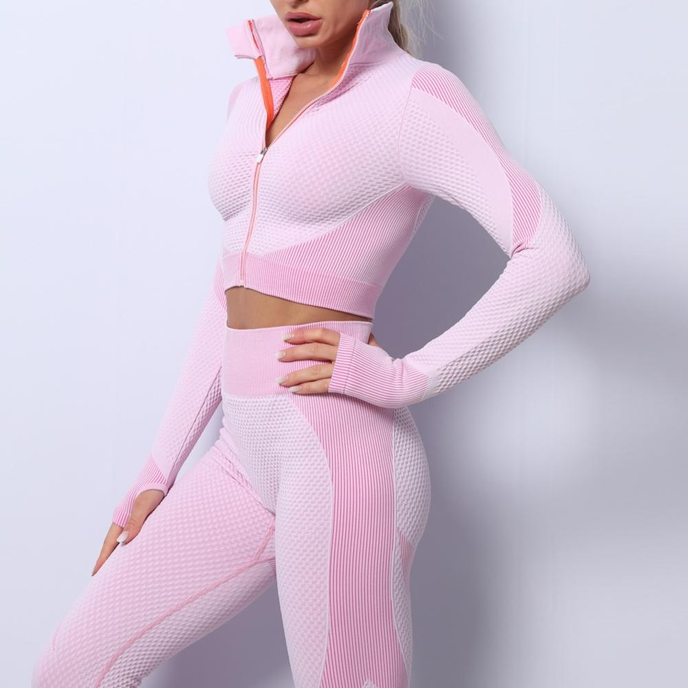 Astoria MOMENTUM Zip Crop - Baby Pink