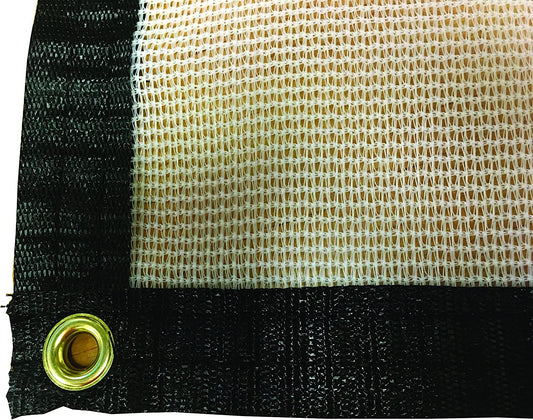 RSI - 6FT X 10FT White Tropical Weather Shade Cloth With Grommets -50% Shade Protection