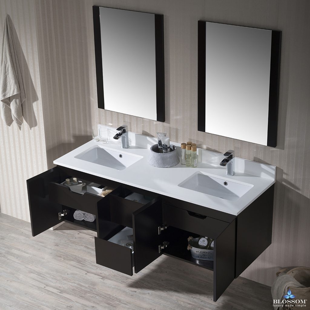 Monaco 60 Inch Wall Hungs Vanity