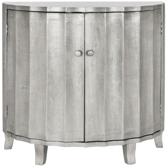 Rutherford Demilune Cabinet / Silver