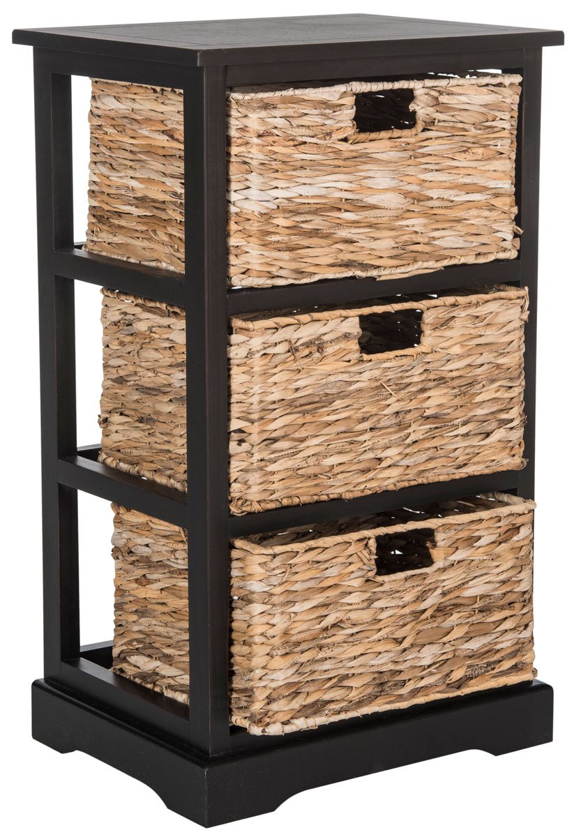 Halle 3 Wicker Basket Storage Side Table