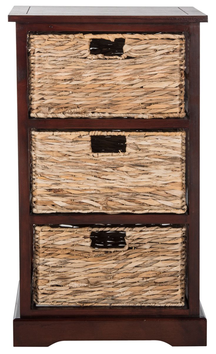 Halle 3 Wicker Basket Storage Side Table