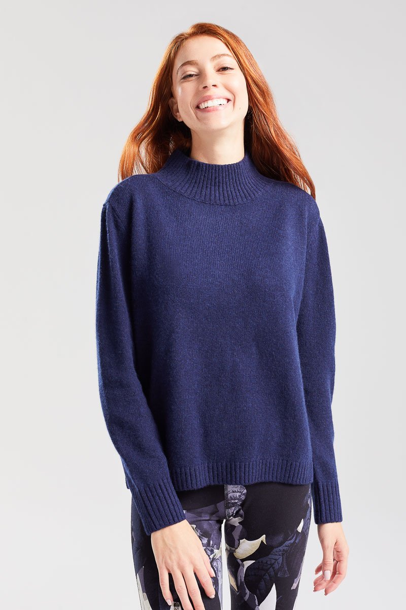Boxy Rib-Neck Merino Bamboo Jumper
