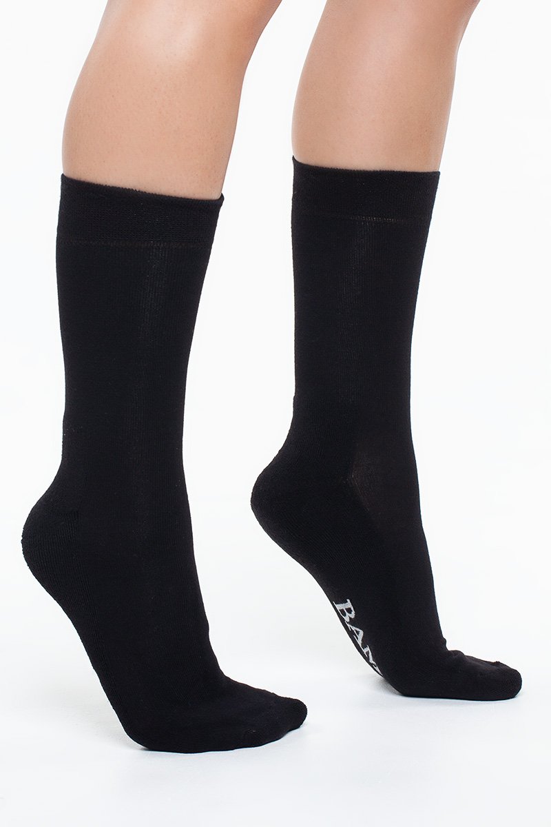 Bamboo Socks Actives Black 3 Pairs