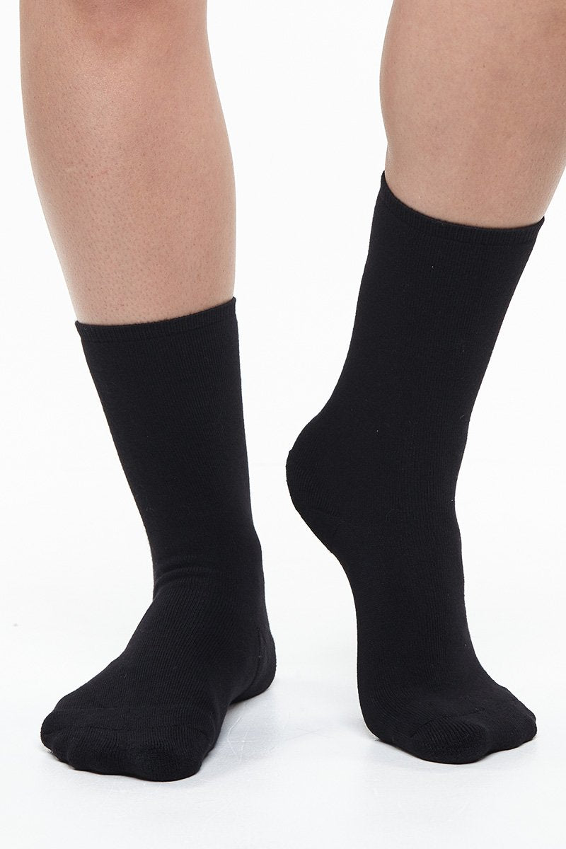 Bamboo Socks Heavyweight Classics Black 3 Pairs