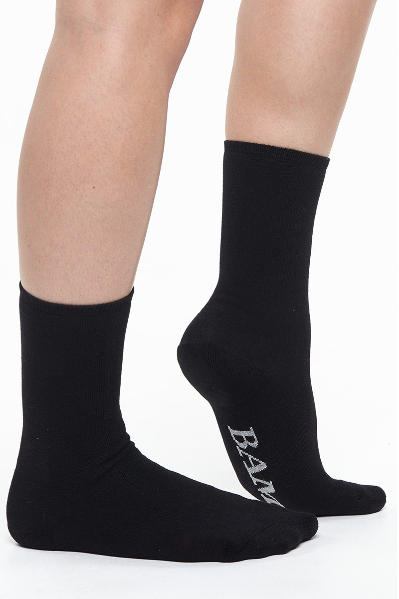 Bamboo Socks Heavyweight Classics Black 3 Pairs